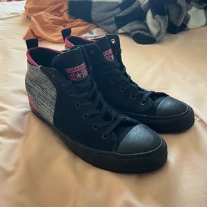 Pink and Black Converse